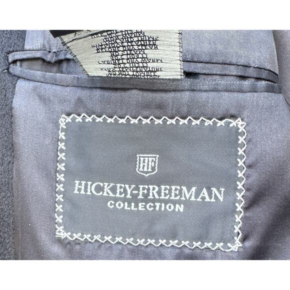 Hickey Freeman Pure Cashmere Long Black Overcoat warm Men’s 40 R , USA Vintage - Picture 9 of 15